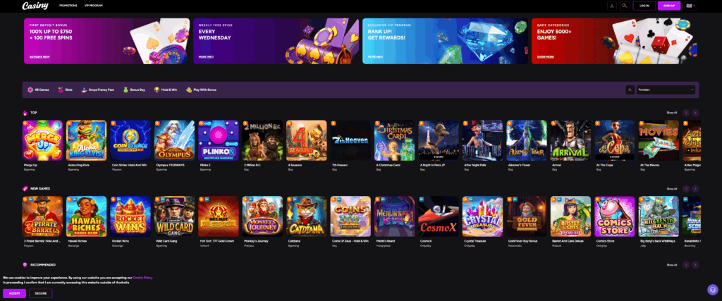 Unlock Exciting Rewards with Casiny Casino No Deposit Bonus 7